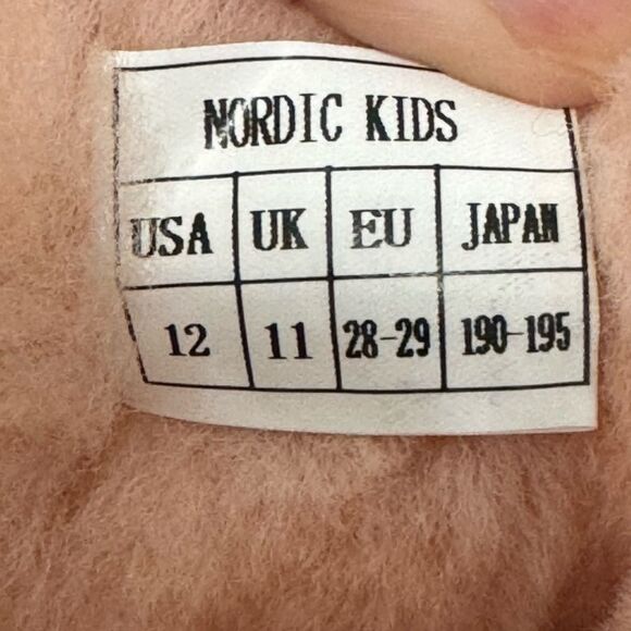 NWB Australia Luxe Collective Nordic Kids Sheepskin Baby Pink Girl’s Boots Sz 12 - Picture 10 of 14